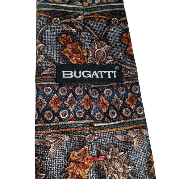 Bugatti Mens Necktie Designer Luxury Office Floral Accessory Work Dad Gift - Picture 5 of 5